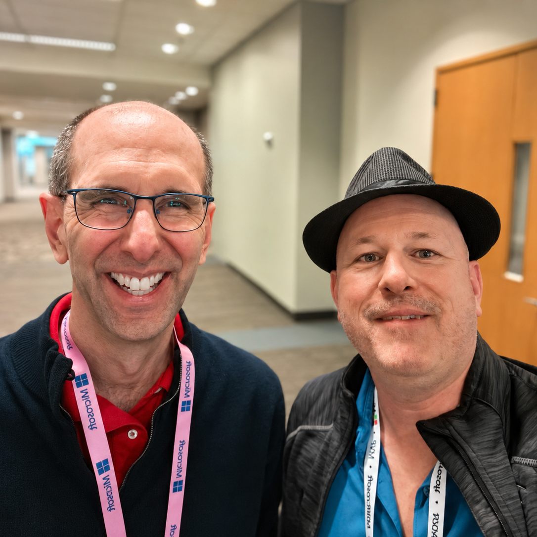 Martin Hinshelwood with Scott Guthrie, Microsoft Executive Vice President, at a Microsoft event